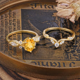 Luxury Oval Cut Citrine Engagement Ring